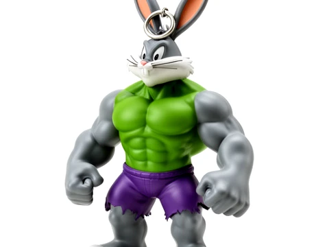 Bugs Bunny Hulk Ring Figure 3D Model