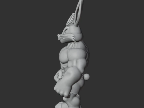 Bugs Bunny Hulk Ring Figure 3D Model