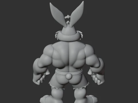 Bugs Bunny Hulk Ring Figure 3D Model