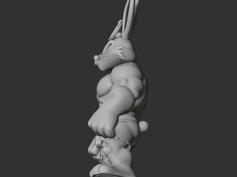 Bugs Bunny Hulk Ring Figure 3D Model