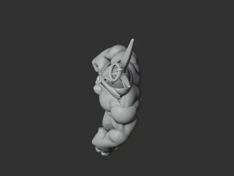 Bugs Bunny Hulk Ring Figure 3D Model
