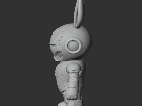 Bugs Bunny Iron Man Ring Figure 3D Model