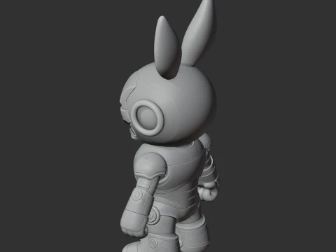 Bugs Bunny Iron Man Ring Figure 3D Model
