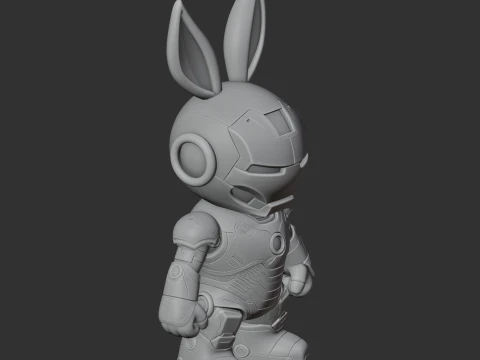 Bugs Bunny Iron Man Ring Figure 3D Model