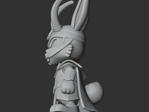 Bugs Bunny Loki Ring Figure 3D Model
