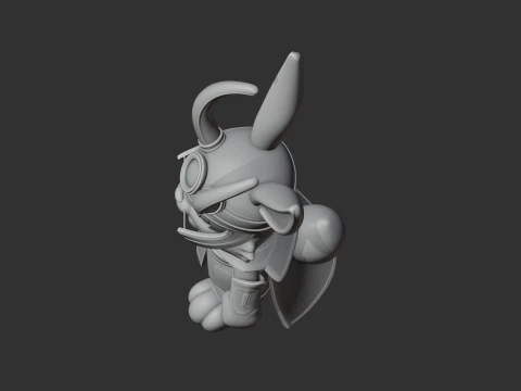 Bugs Bunny Loki Ring Figure 3D Model