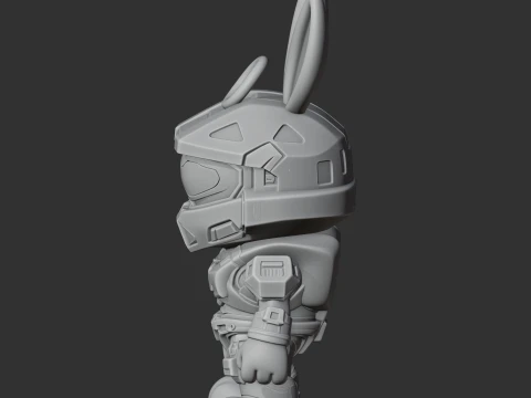 Bugs Bunny Master Chief Ring Figure 3D Model