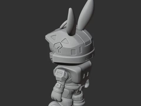 Bugs Bunny Master Chief Ring Figure 3D Model