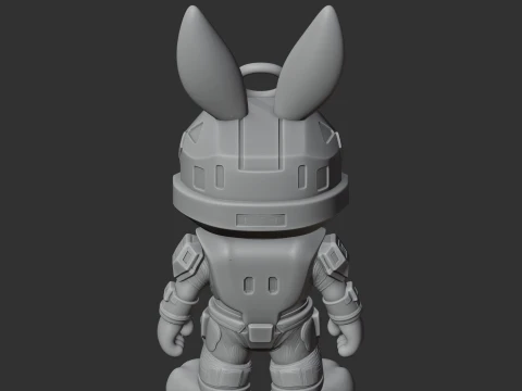 Bugs Bunny Master Chief Ring Figure 3D Model