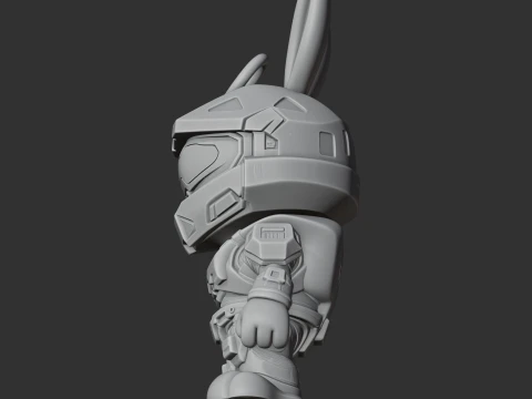 Bugs Bunny Master Chief Ring Figure 3D Model