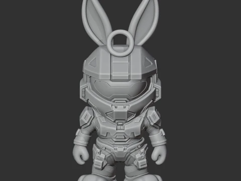 Bugs Bunny Master Chief Ring Figure 3D Model