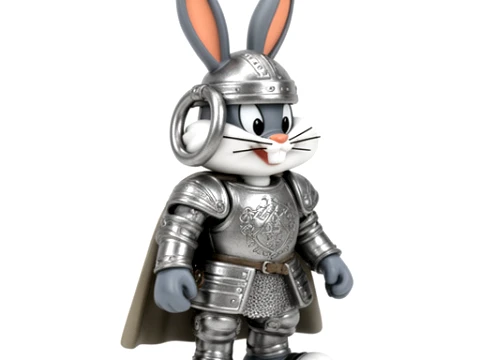 Bugs Bunny Medieval Knight Ring Figure 3D Model