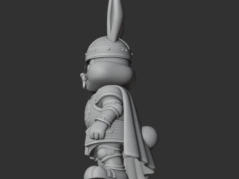 Bugs Bunny Medieval Knight Ring Figure 3D Model