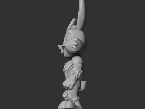Bugs Bunny Green Lantern Ring Figure 3D Model