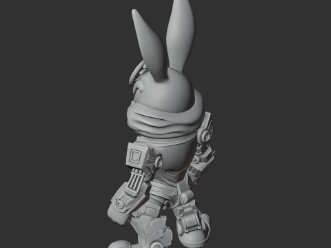 Bugs Bunny Megatron Ring Figure 3D Model