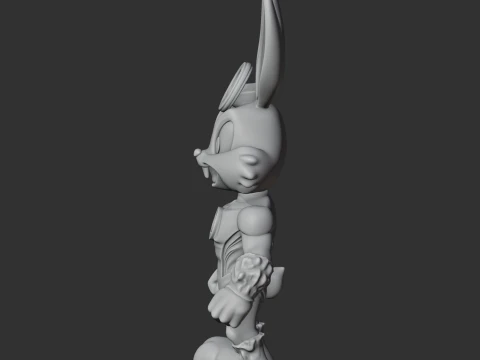 Bugs Bunny Green Lantern Ring Figure 3D Model