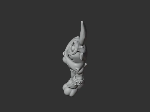 Bugs Bunny Green Lantern Ring Figure 3D Model