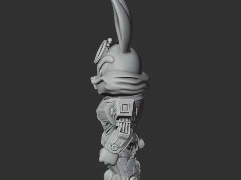 Bugs Bunny Megatron Ring Figure 3D Model