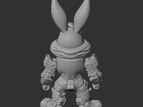 Bugs Bunny Megatron Ring Figure 3D Model