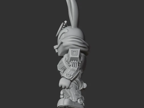 Bugs Bunny Megatron Ring Figure 3D Model