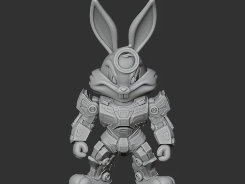 Bugs Bunny Megatron Ring Figure 3D Model