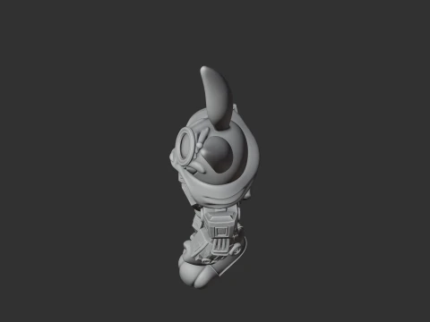 Bugs Bunny Megatron Ring Figure 3D Model
