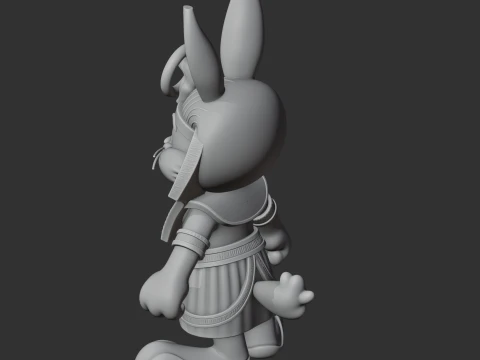 Bugs Bunny Pharaoh Ring Figure 3D Model
