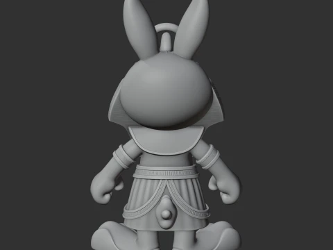 Bugs Bunny Pharaoh Ring Figure 3D Model
