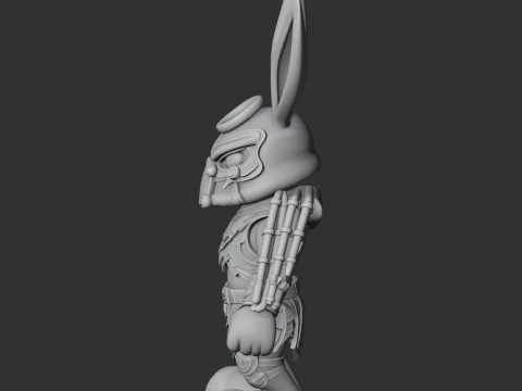 Bugs Bunny Predator Ring Figure 3D Model