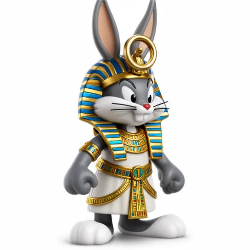 Bugs Bunny Pharaoh Ring Figure 3D Model .c4d .max .obj .3ds .fbx .stl .blend 