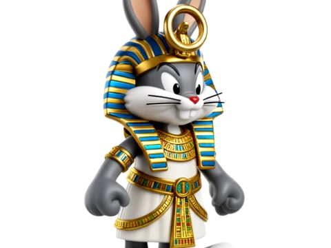 Bugs Bunny Pharaoh Ring Figure 3D Model