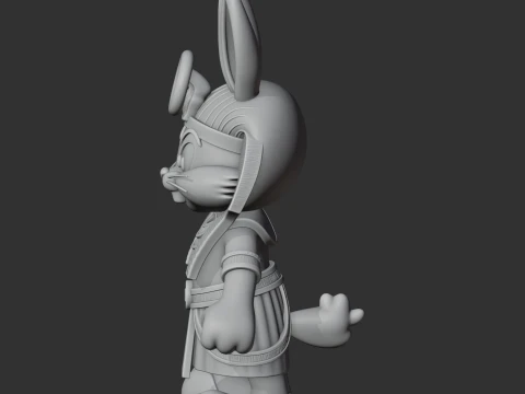 Bugs Bunny Pharaoh Ring Figure 3D Model