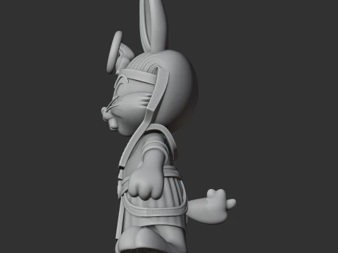 Bugs Bunny Pharaoh Ring Figure 3D Model