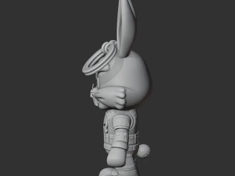 Bugs Bunny Punisher Ring Figure 3D Model