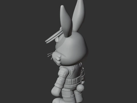 Bugs Bunny Punisher Ring Figure 3D Model