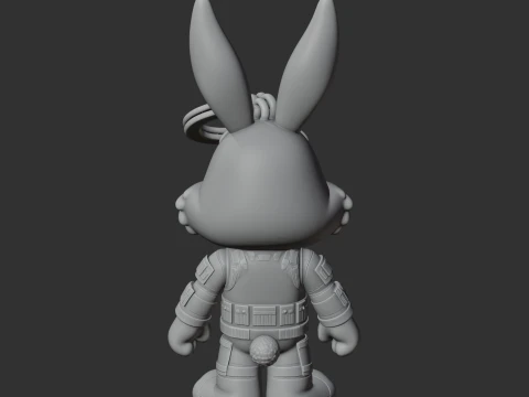 Bugs Bunny Punisher Ring Figure 3D Model