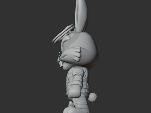 Bugs Bunny Punisher Ring Figure 3D Model