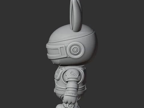 Bugs Bunny Pirate Ring Figure 3D Model