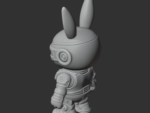 Bugs Bunny Pirate Ring Figure 3D Model