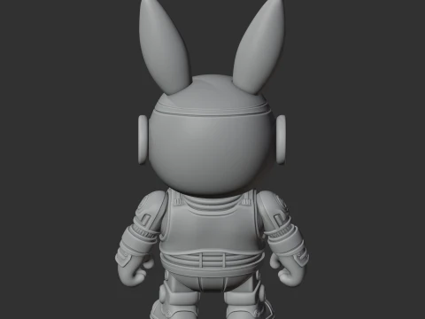 Bugs Bunny Pirate Ring Figure 3D Model