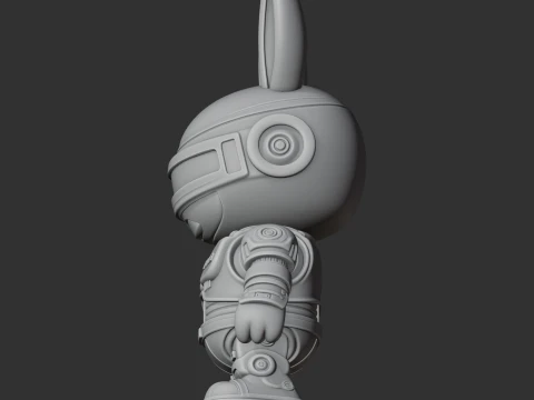 Bugs Bunny Pirate Ring Figure 3D Model