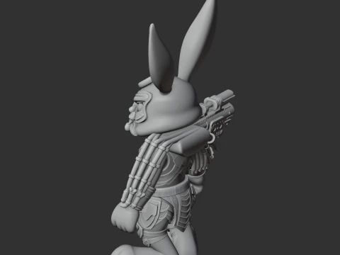 Bugs Bunny Predator Ring Figure 3D Model