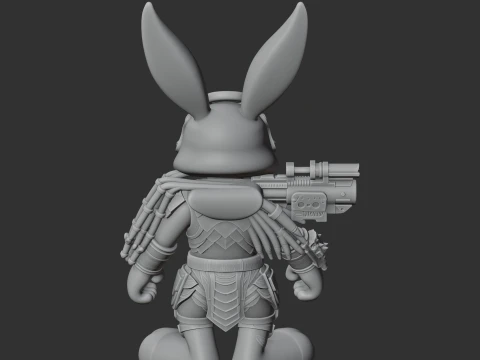 Bugs Bunny Predator Ring Figure 3D Model