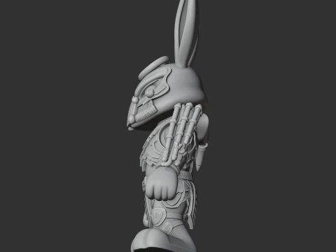 Bugs Bunny Predator Ring Figure 3D Model