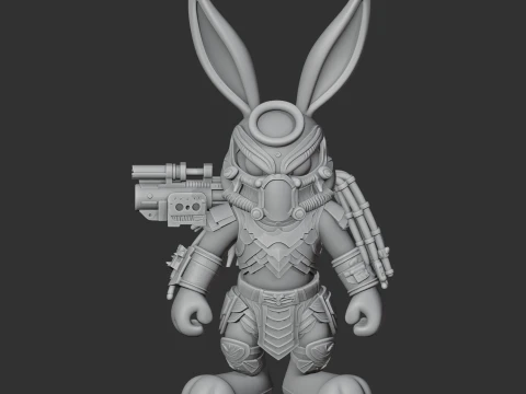 Bugs Bunny Predator Ring Figure 3D Model