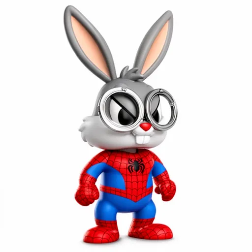 Bugs Bunny Spider-Man Ring Figure 3D Model .c4d .max .obj .3ds .fbx .stl .blend 