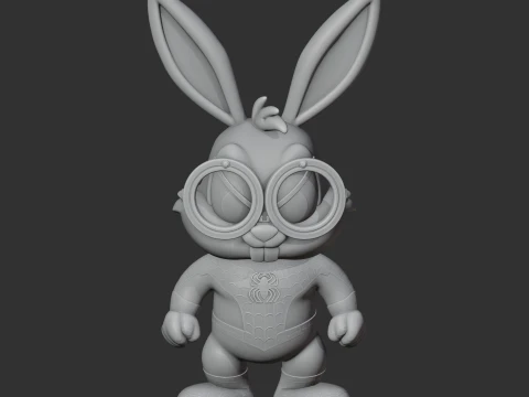 Bugs Bunny Spider-Man Ring Figure 3D Model