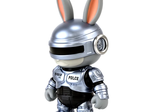 Figura ad anello Bugs Bunny Robocop Modello 3D