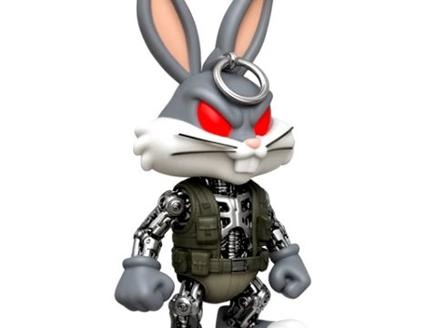 Bugs Bunny Samurai Ring Figre 3D Model