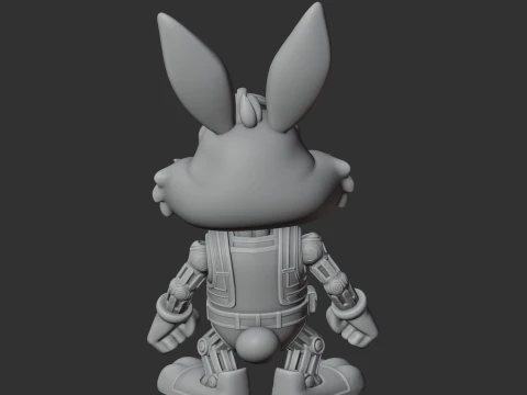 Bugs Bunny Samurai Ring Figre 3D Model